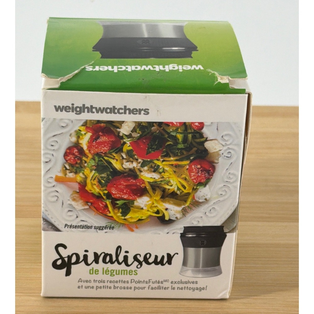 Weight Watchers Vegetable Spiralizer Handheld Silver Black Zoodle Maker New Op/B